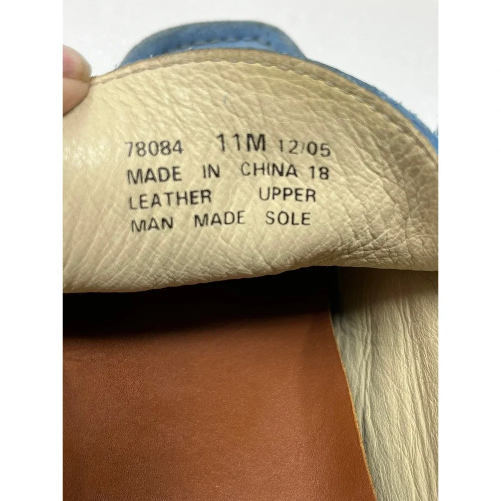 Clarks Originals Wallabee Men 11 M Blue Suede Leather Lace Up Chukka Boots 78084